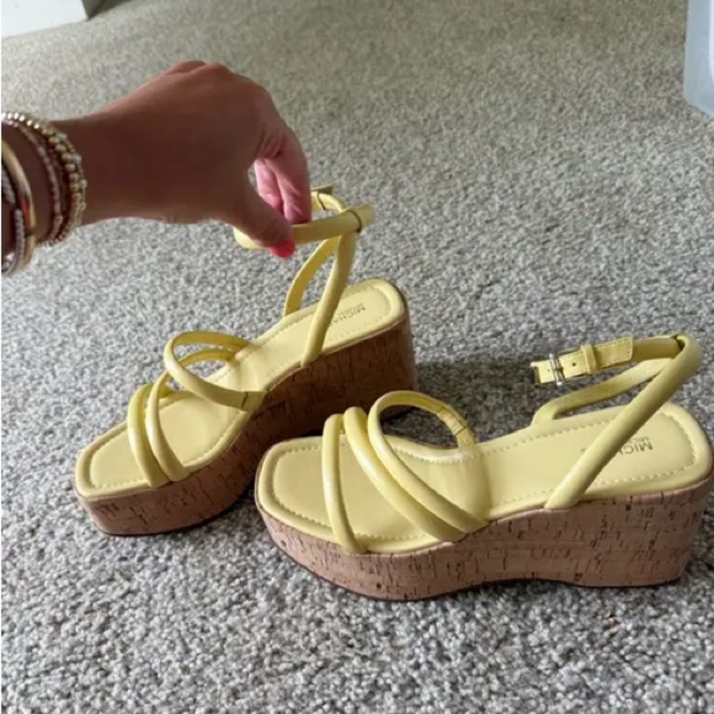 Yellow Wedge Sandals